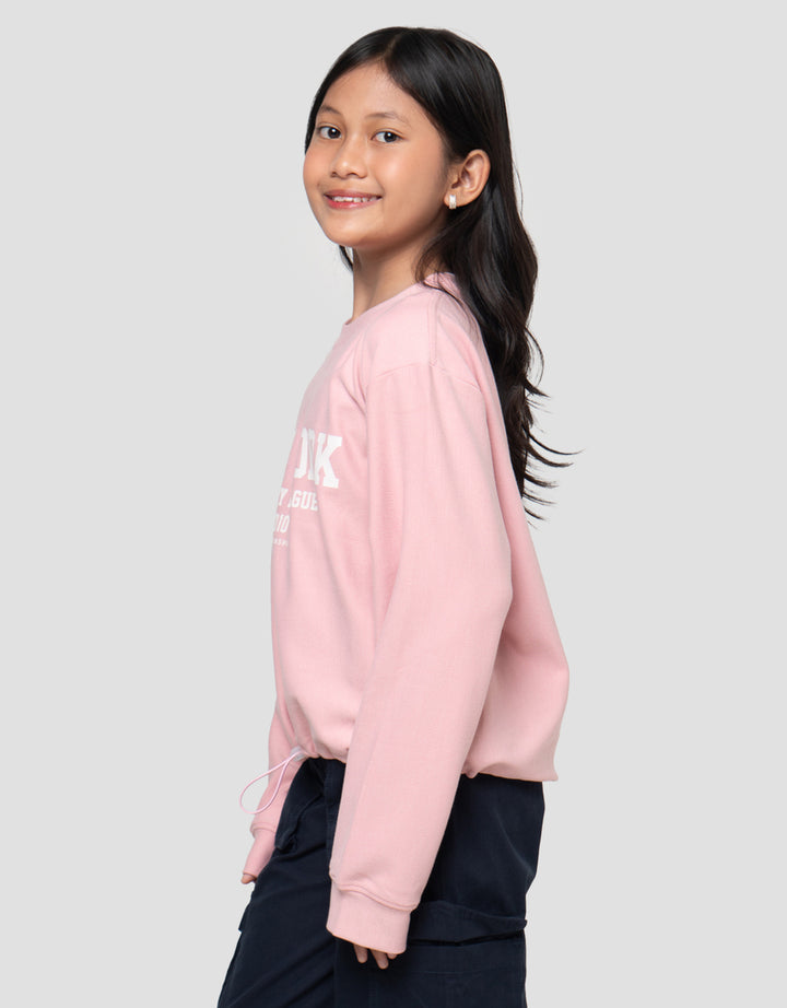 Nevada Tekstur Stopper Sablon Merci Amour Sweater Anak Perempuan