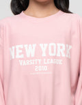 Nevada Tekstur Stopper Sablon Merci Amour Sweater Anak Perempuan