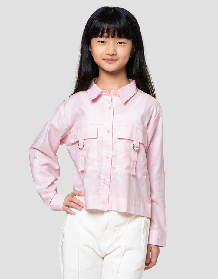 Nevada Kantong Kargo Kemeja Anak Perempuan