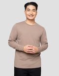 Suko Round Neck Soft Touch Kerah Bulat Lengan Panjang Kaos Pria