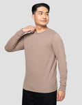 Suko Round Neck Soft Touch Kerah Bulat Lengan Panjang Kaos Pria