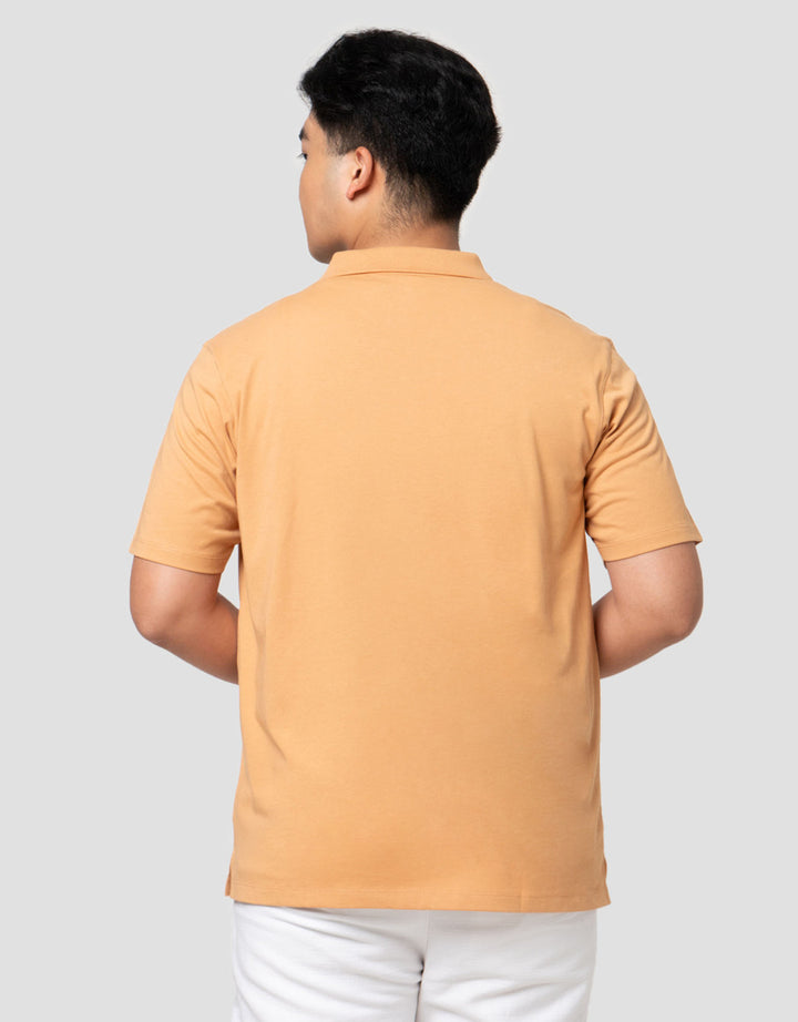 Suko Solid Knit Top Cool Touch Lengan Pendek Kaos Polo Pria