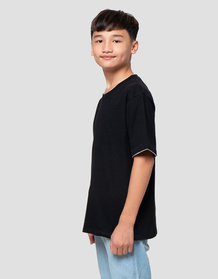 Nevada Contrast Mock Layer Kaos Anak Laki-laki