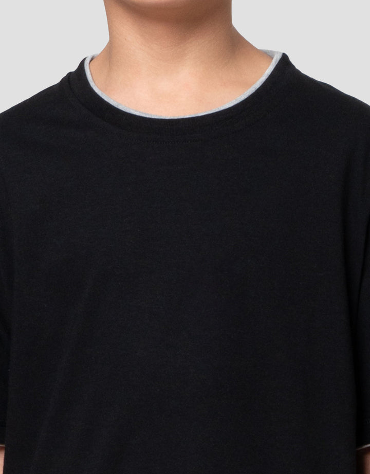 Nevada Contrast Mock Layer Kaos Anak Laki-laki