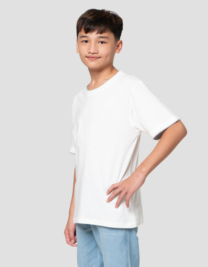 Nevada Contrast Mock Layer Kaos Anak Laki-laki