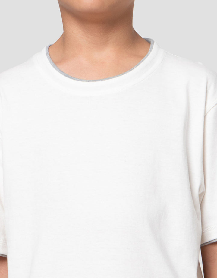 Nevada Contrast Mock Layer Kaos Anak Laki-laki