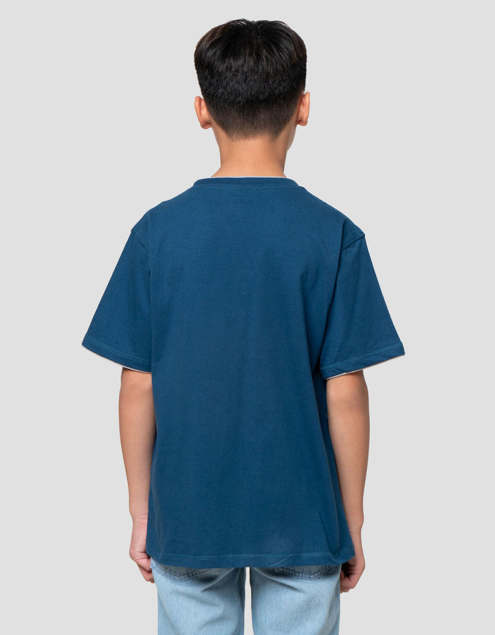 Nevada Contrast Mock Layer Kaos Anak Laki-laki