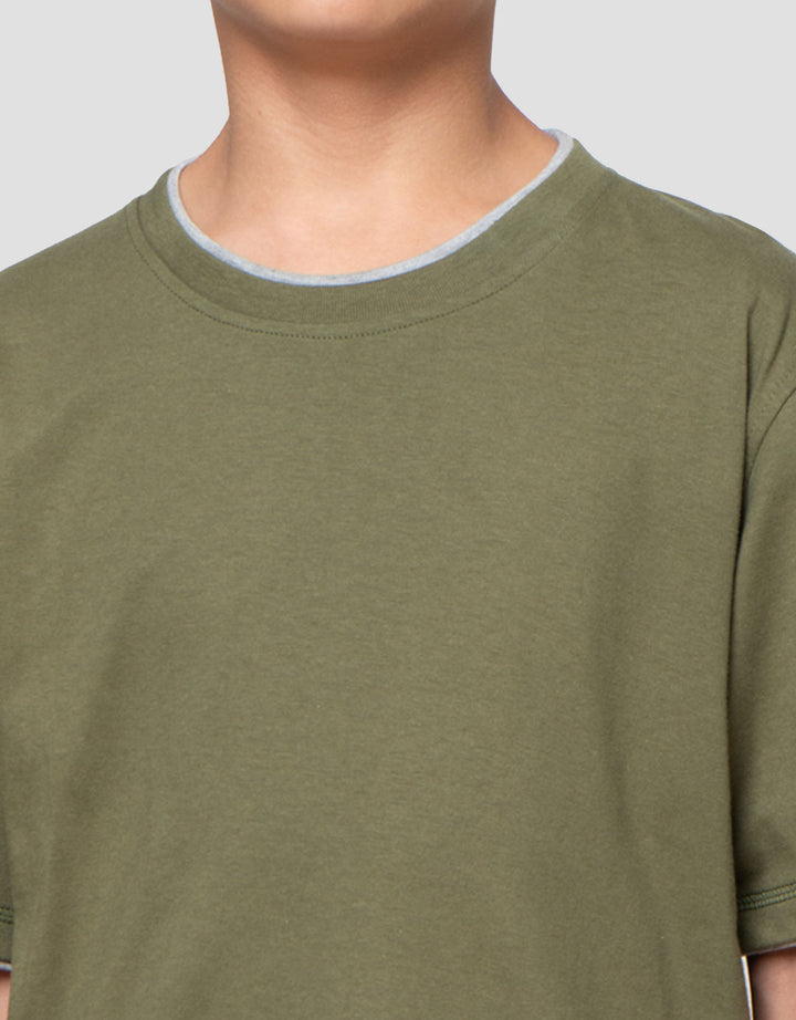 Nevada Contrast Mock Layer Kaos Anak Laki-laki