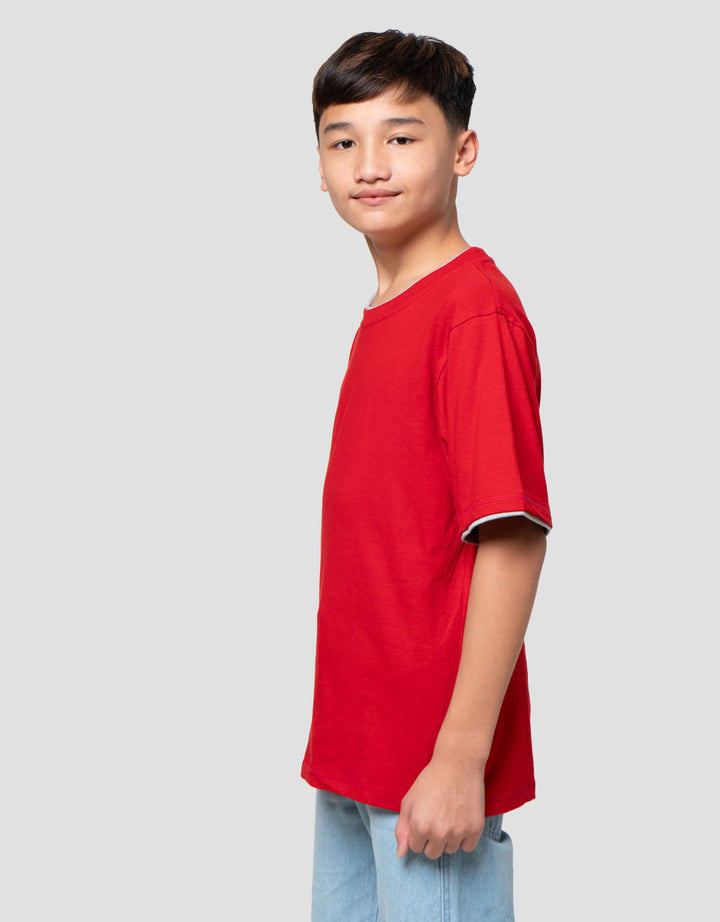 Nevada Contrast Mock Layer Kaos Anak Laki-laki