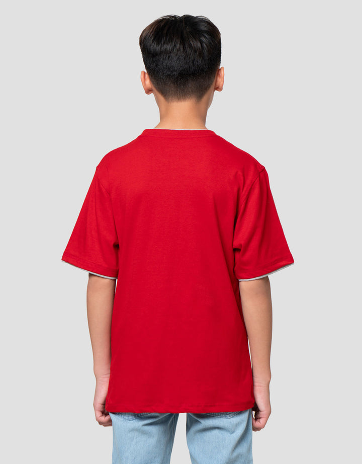 Nevada Contrast Mock Layer Kaos Anak Laki-laki