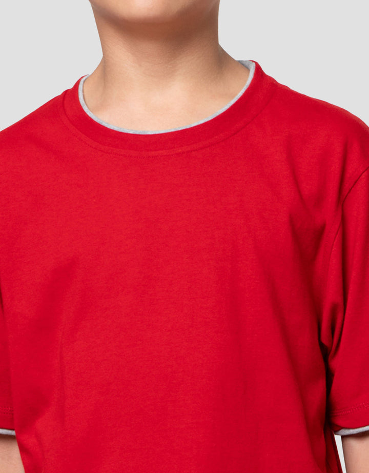 Nevada Contrast Mock Layer Kaos Anak Laki-laki