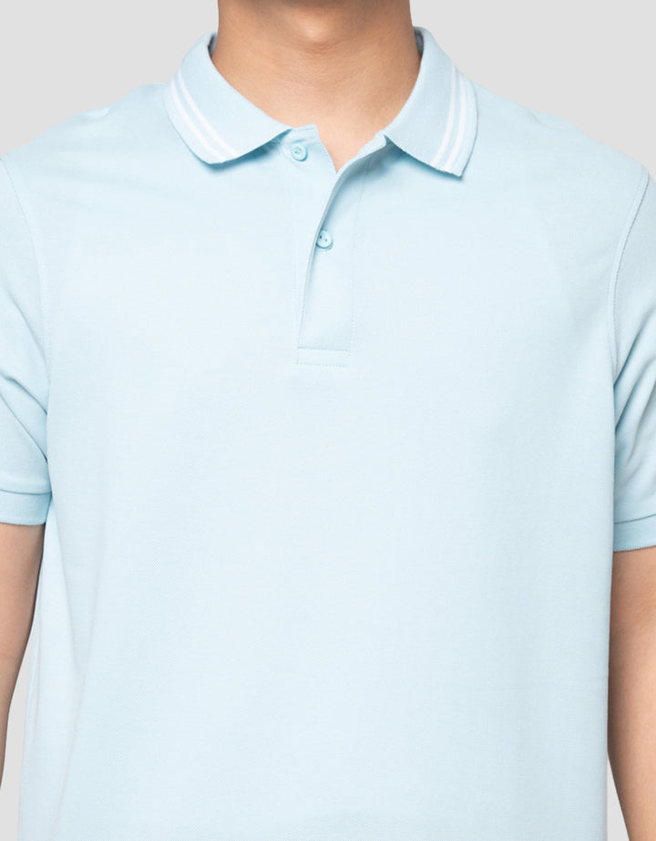 Suko Solid Knit Top Lengan Pendek Kaos Polo Pria