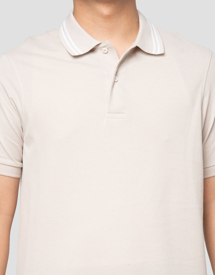 Suko Solid Knit Top Lengan Pendek Kaos Polo Pria