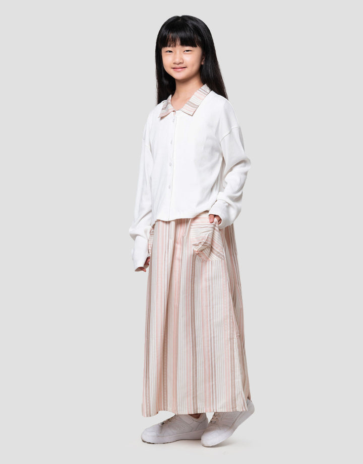 Nevada Bamus Woven With Outer Maxi Dress Anak Perempuan