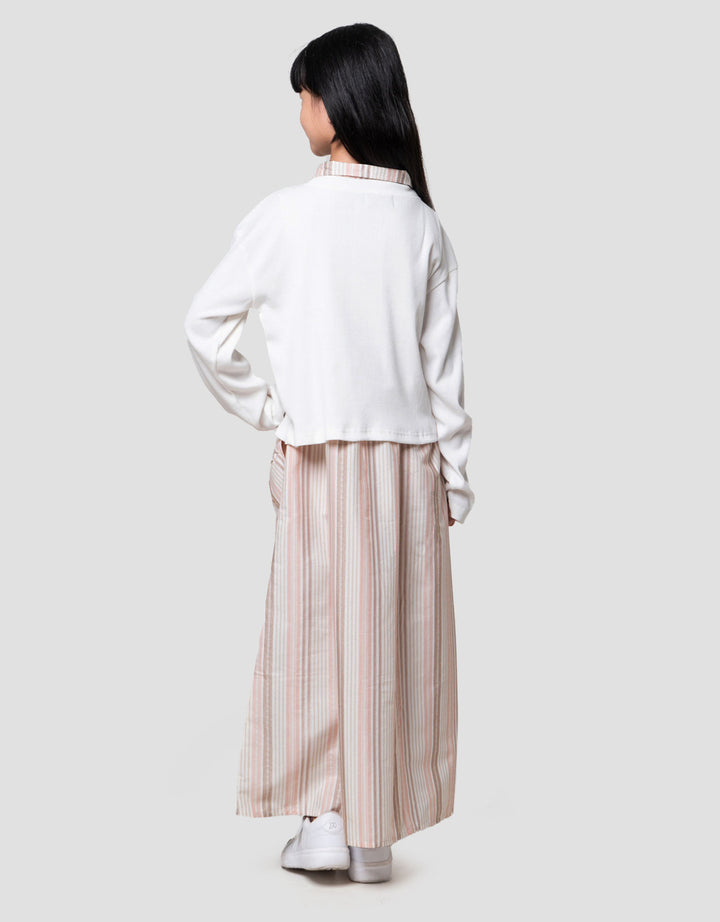 Nevada Bamus Woven With Outer Maxi Dress Anak Perempuan