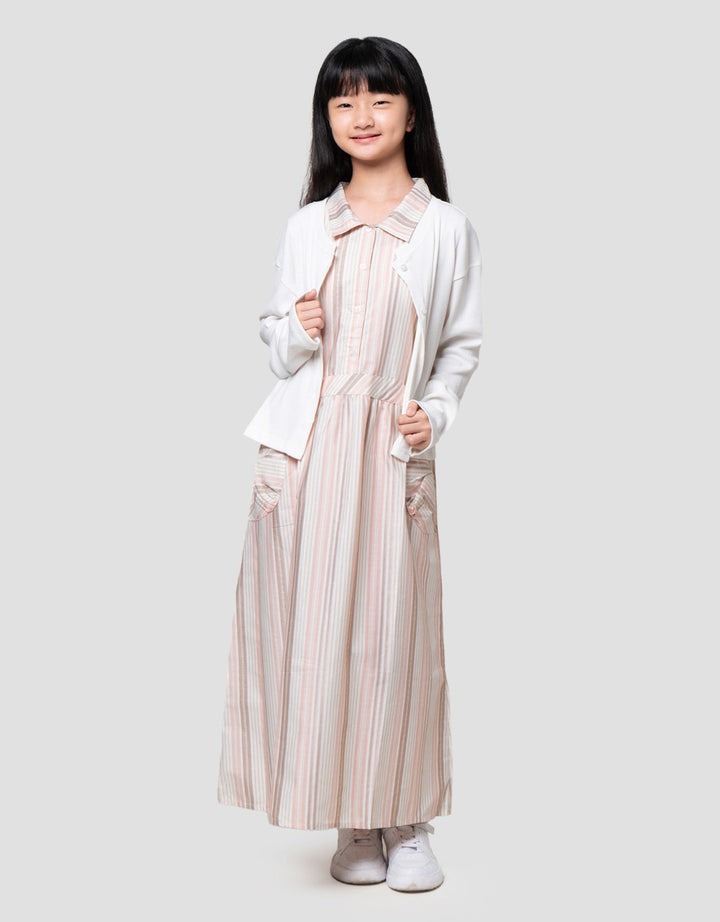 Nevada Bamus Woven With Outer Maxi Dress Anak Perempuan