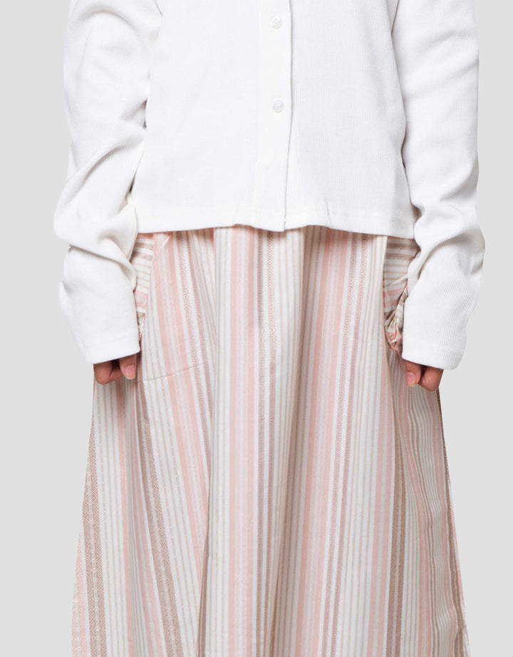 Nevada Bamus Woven With Outer Maxi Dress Anak Perempuan