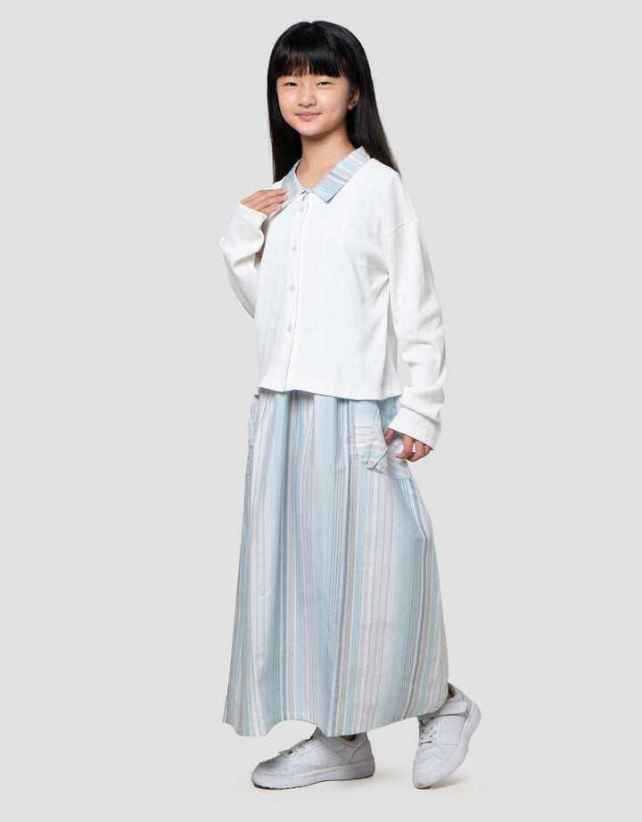 Nevada Bamus Woven With Outer Maxi Dress Anak Perempuan