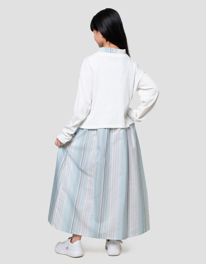 Nevada Bamus Woven With Outer Maxi Dress Anak Perempuan