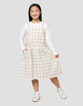 Nevada Bamus Woven Overall Crinkle Kotak Maxi Dress Anak Perempuan
