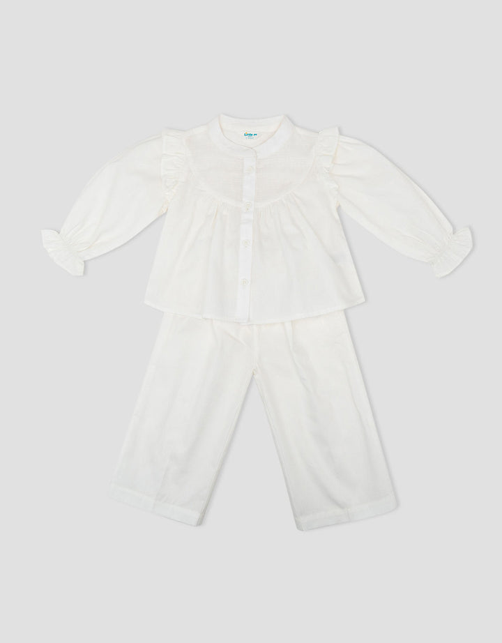 Little M Textured Dada Setelan Baju Muslim Bayi