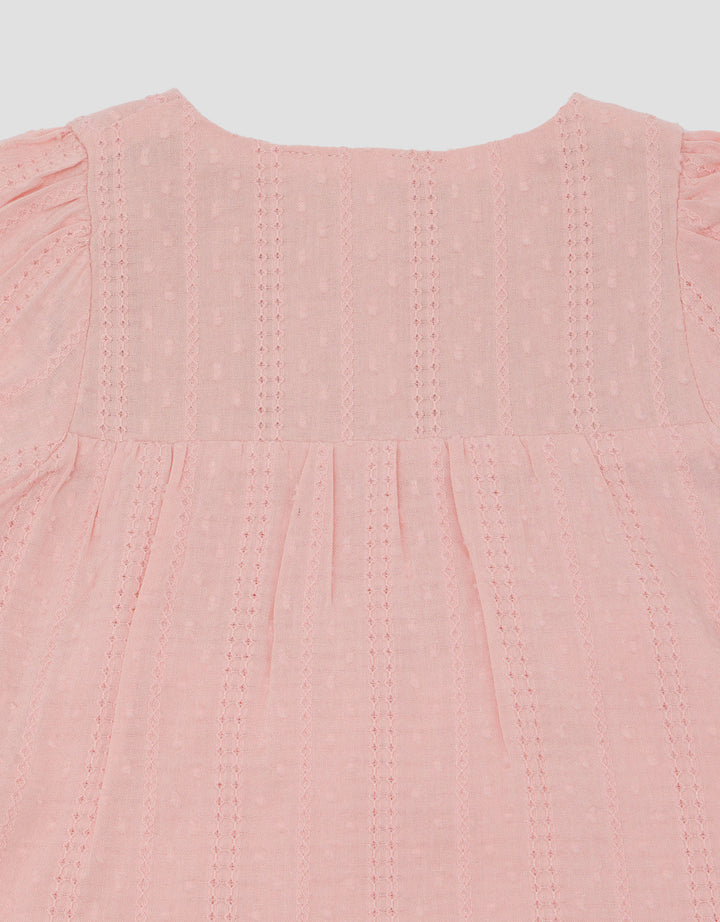 Little M Textured Dada Setelan Baju Muslim Bayi