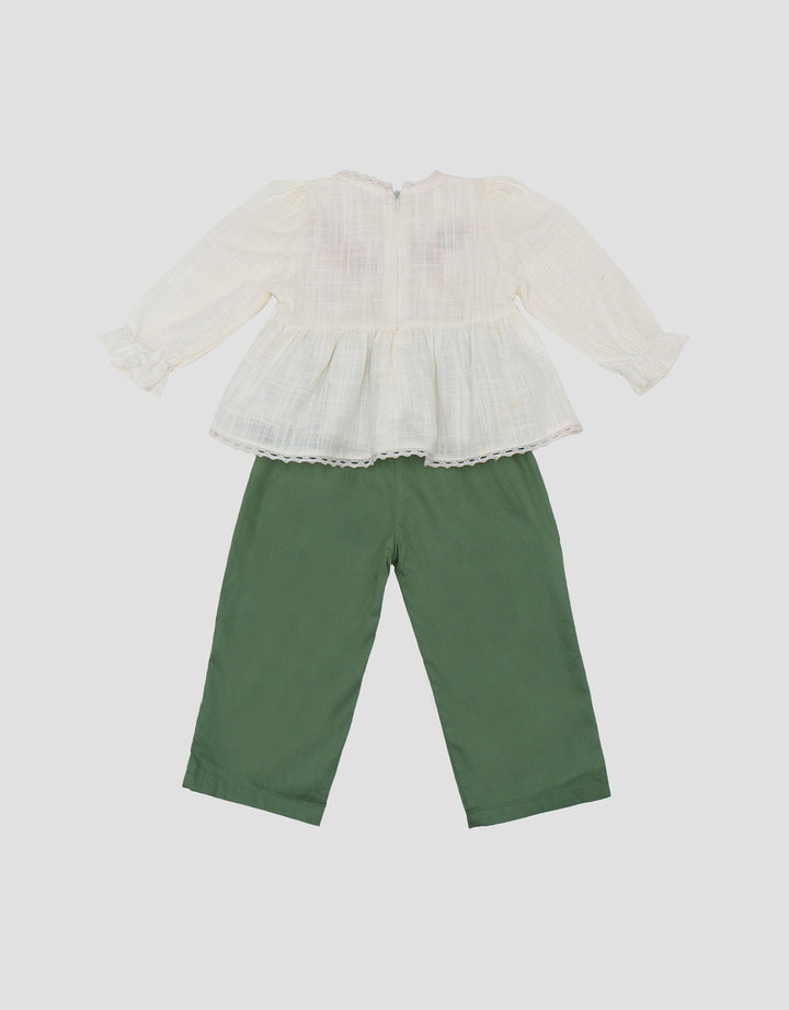 Little M Textured Kimono Setelan Baju Muslim Bayi