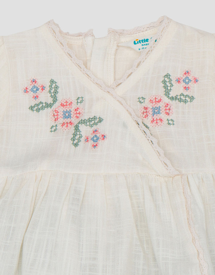 Little M Textured Kimono Setelan Baju Muslim Bayi