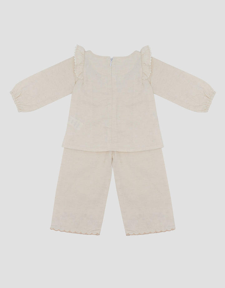 Little M Rami Embro Flower Setelan Baju Muslim Bayi