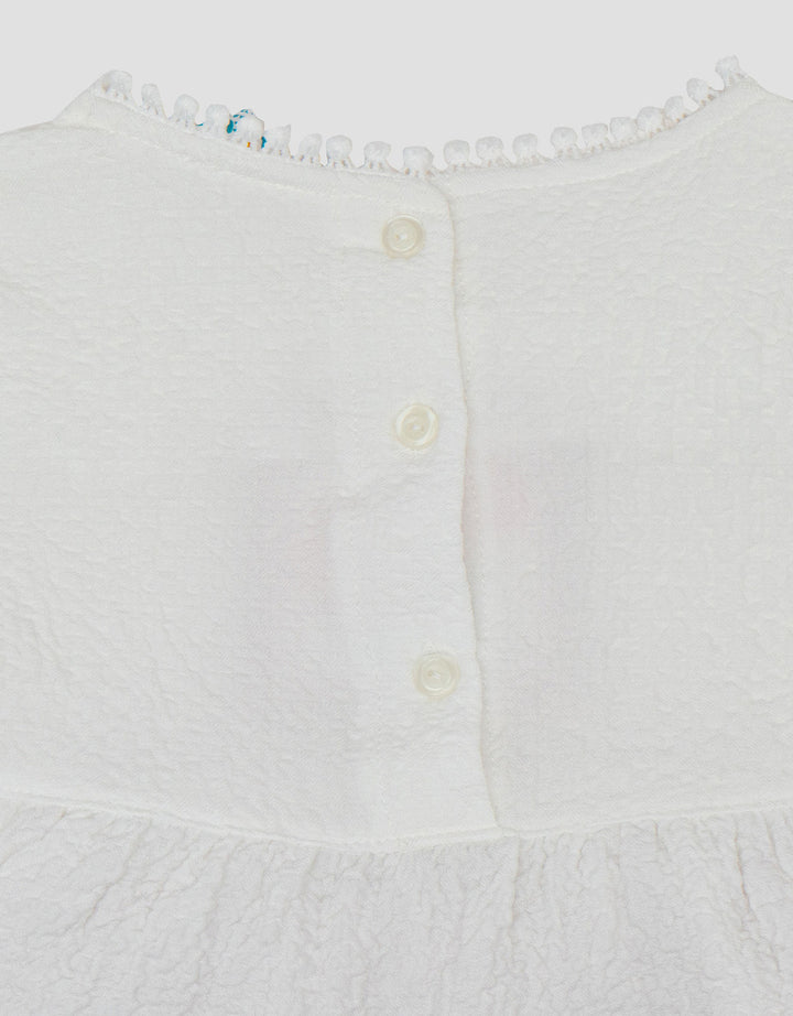 Little M Textured Bordir Flower Setelan Baju Muslim Bayi