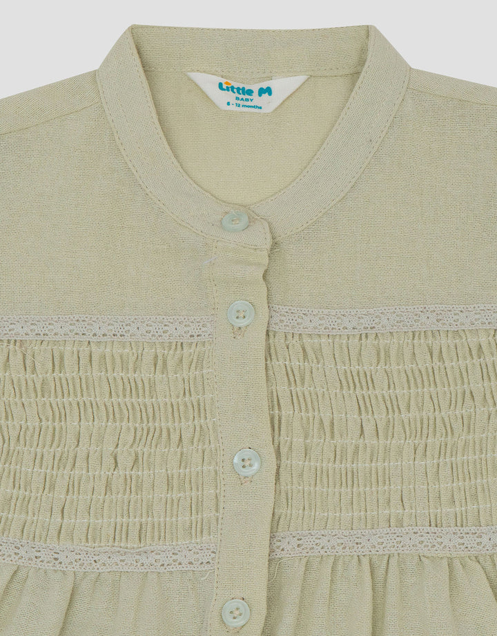 Little M Rami Smoked Dada Setelan Baju Muslim Bayi