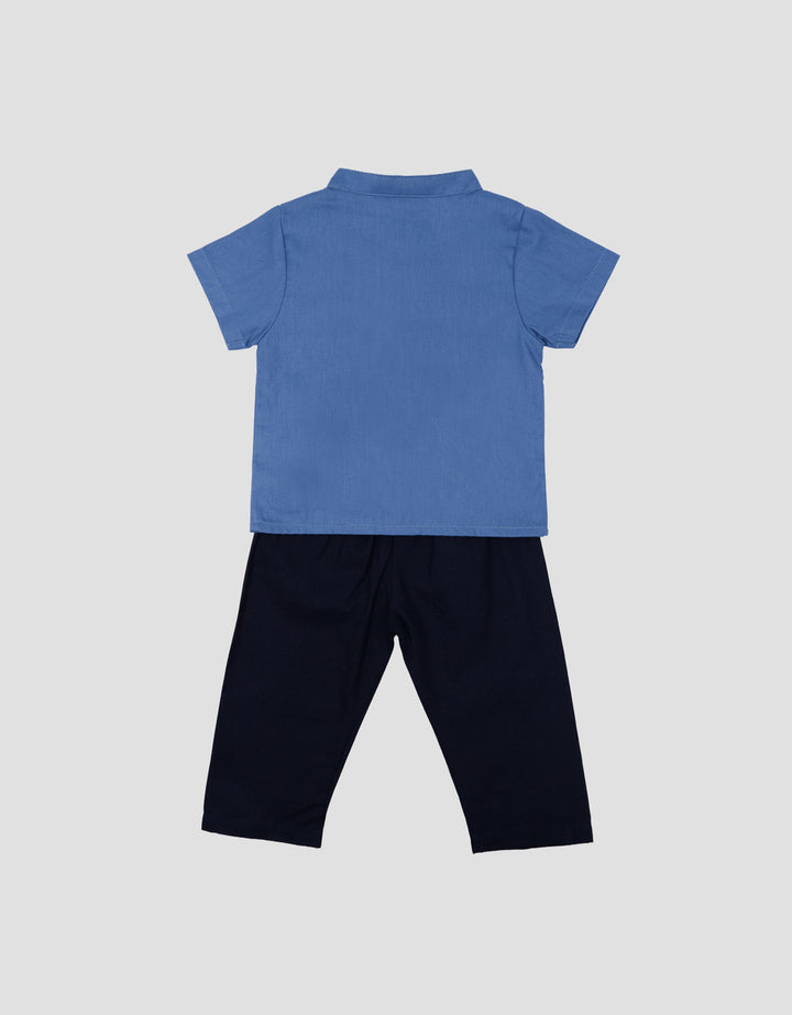 Little M Print Wajik Setelan Baju Muslim Bayi