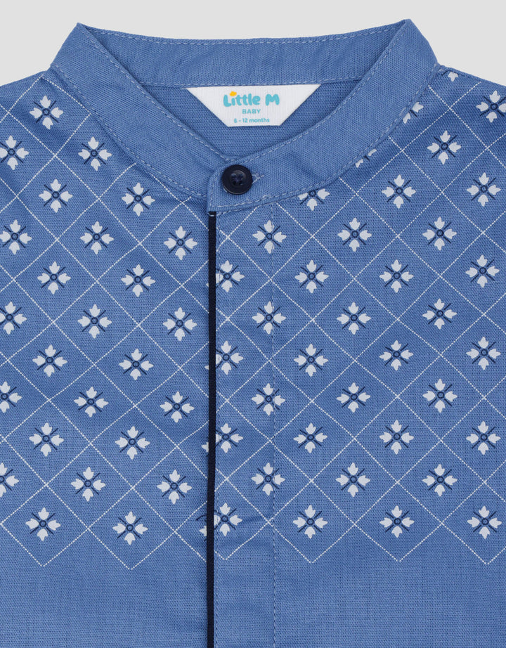 Little M Print Wajik Setelan Baju Muslim Bayi