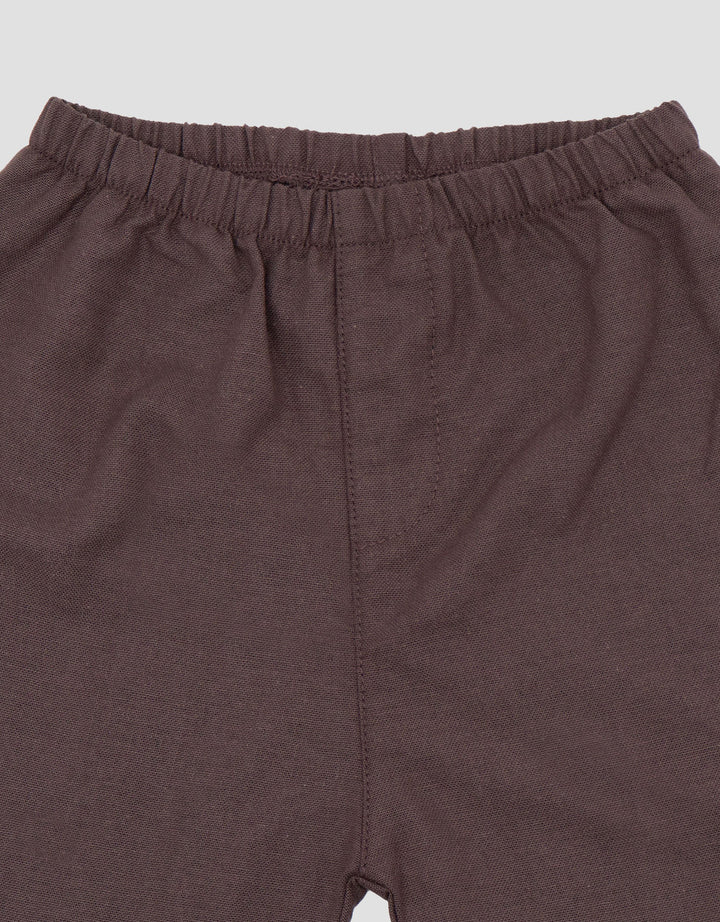 Little M Plisket Pintu Dada Setelan Baju Muslim Bayi