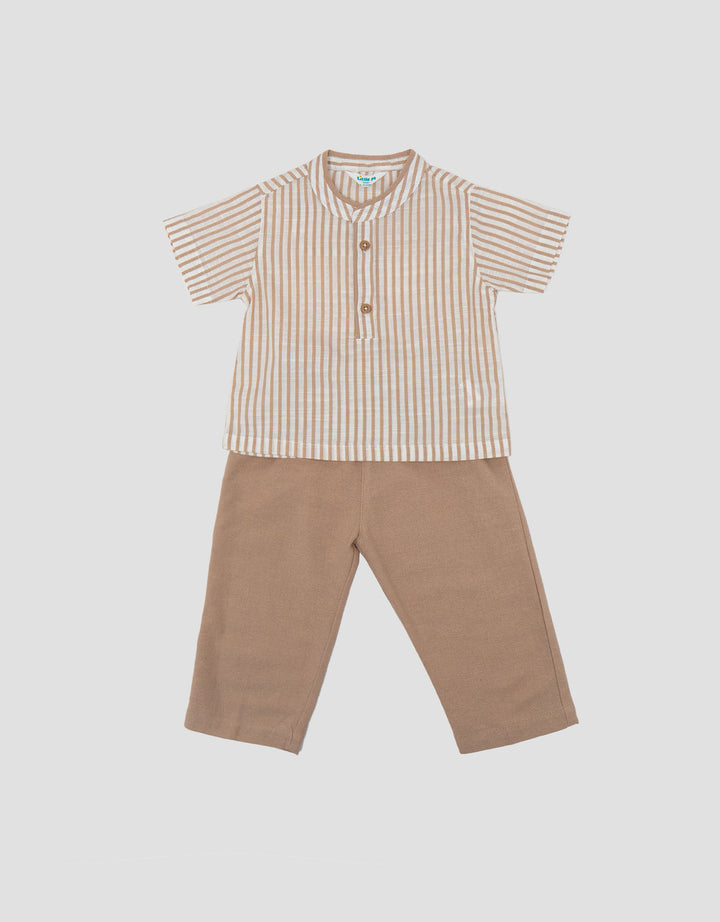 Little M Salur Khaki Setelan Baju Muslim Bayi