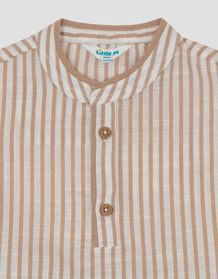 Little M Salur Khaki Setelan Baju Muslim Bayi