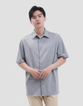 Suko Solid Full Button Lengan Pendek Kaos Polo Pria