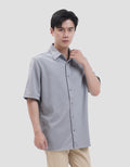 Suko Solid Full Button Lengan Pendek Kaos Polo Pria