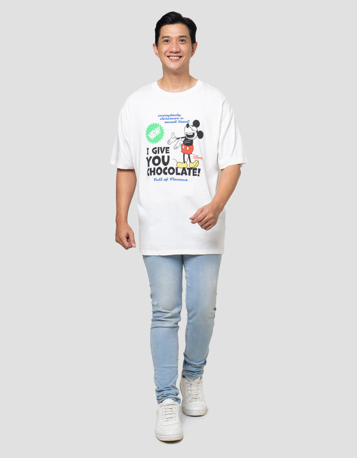 Aos Theme Tbnd Disney Mickey Chocolate Kaos Oversize Pria