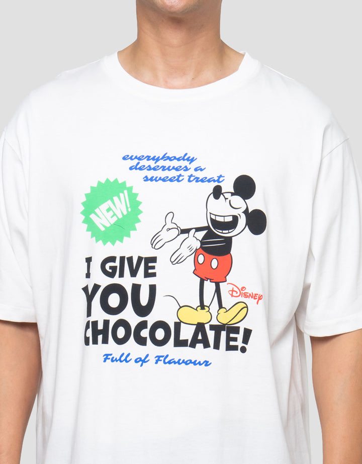 Aos Theme Tbnd Disney Mickey Chocolate Kaos Oversize Pria