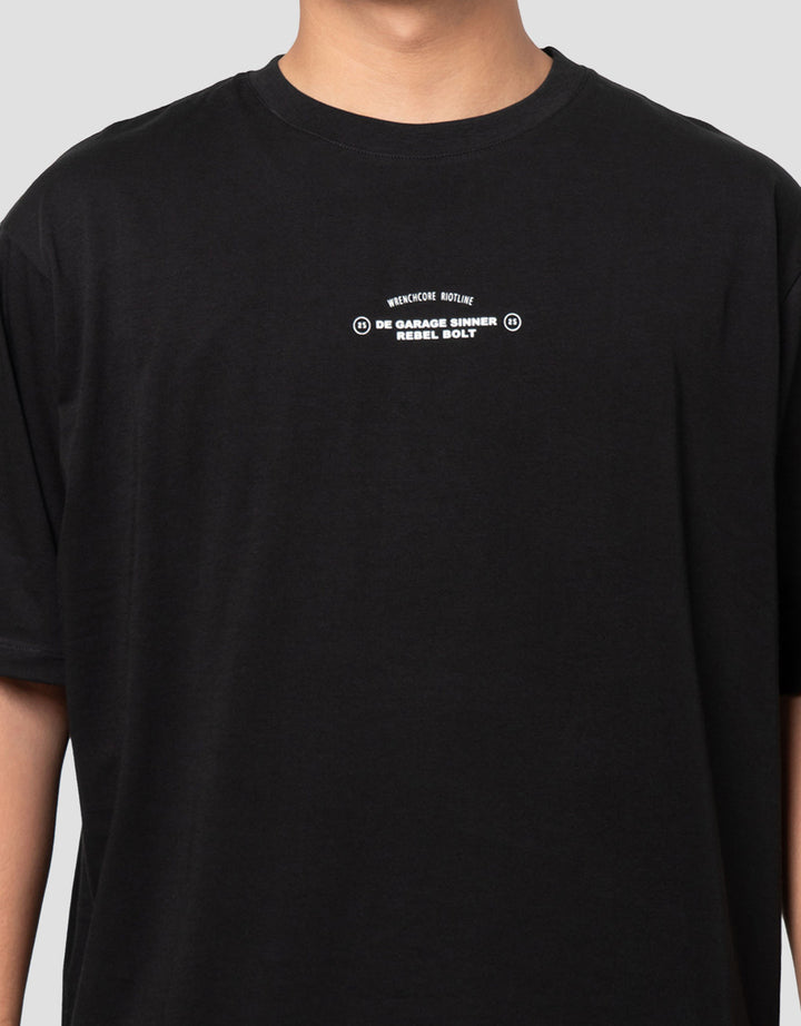 Aos Theme Rockstar Riding Rebel Bolt Kaos Oversize Pria