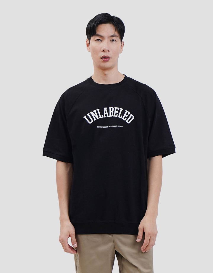 AOS Popular Wording UNLABELED Kaos Raglan Oversize Pria