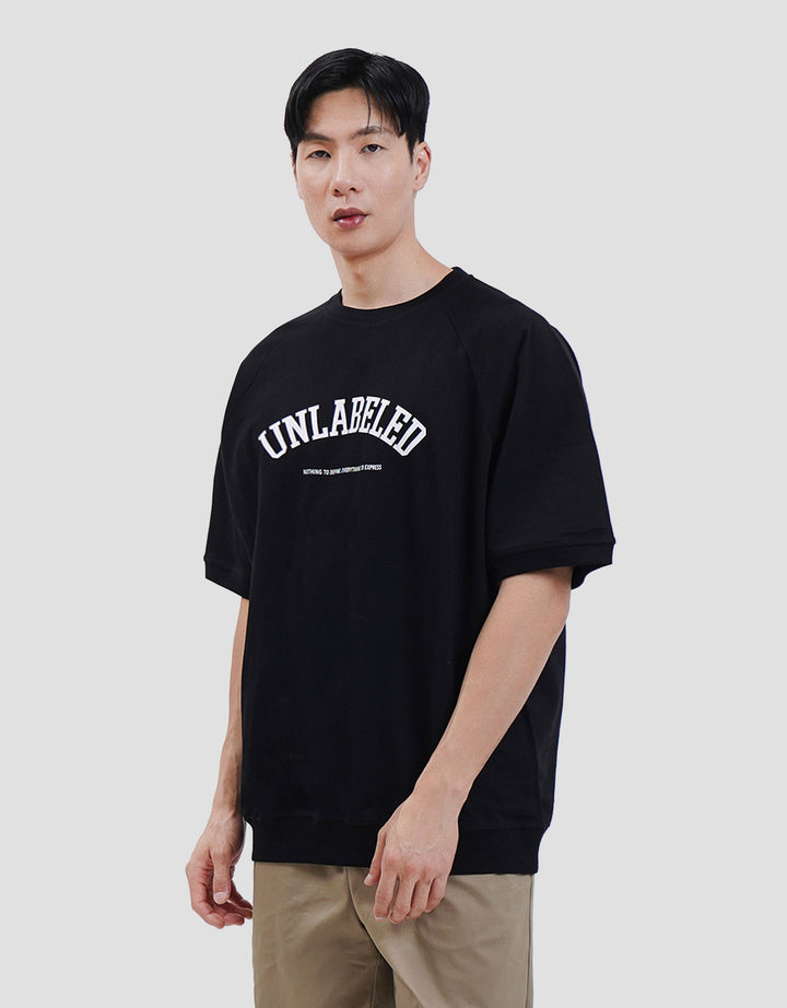 AOS Popular Wording UNLABELED Kaos Raglan Oversize Pria