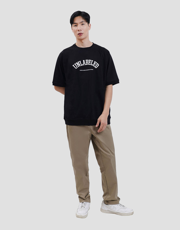 AOS Popular Wording UNLABELED Kaos Raglan Oversize Pria