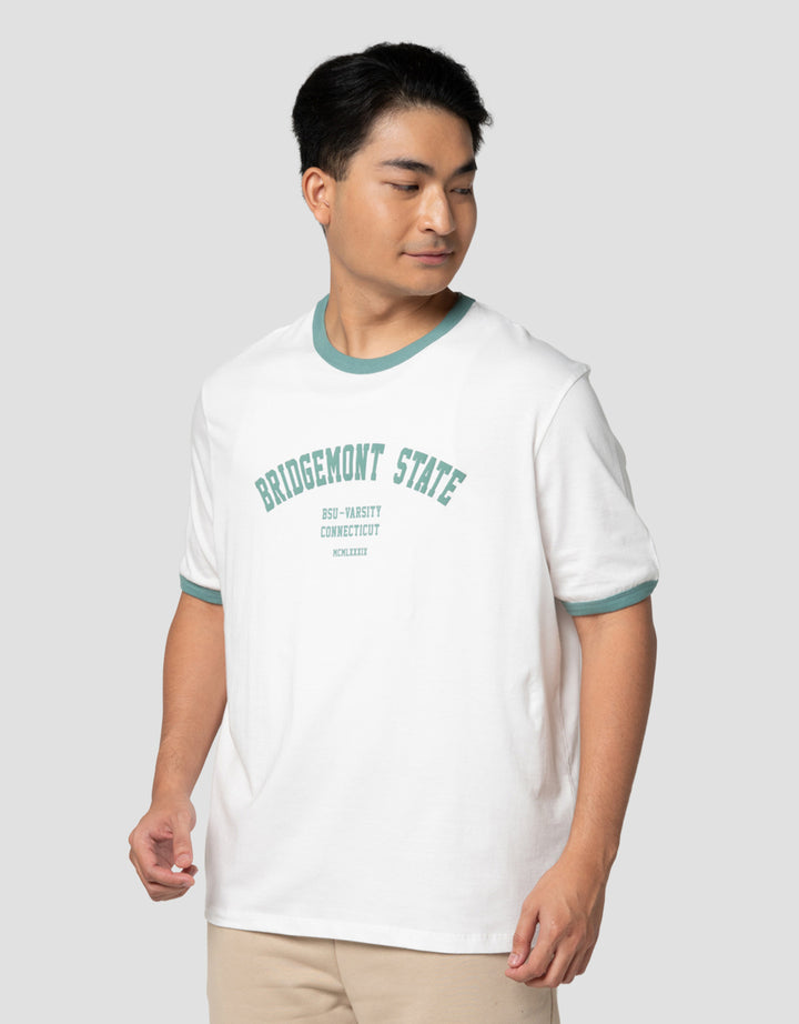 Aos Ringer Tee The Jocks Club Bridgemont Kaos Pria