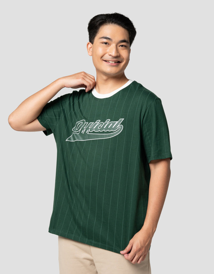 Aos Ringer Tee The Jocks Club Stripes Kaos Pria