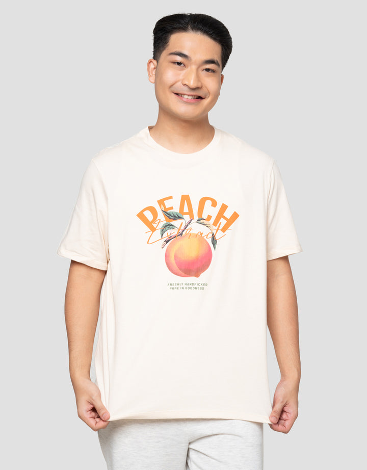 Aos Theme Popular Fruits Peach Kaos Pria