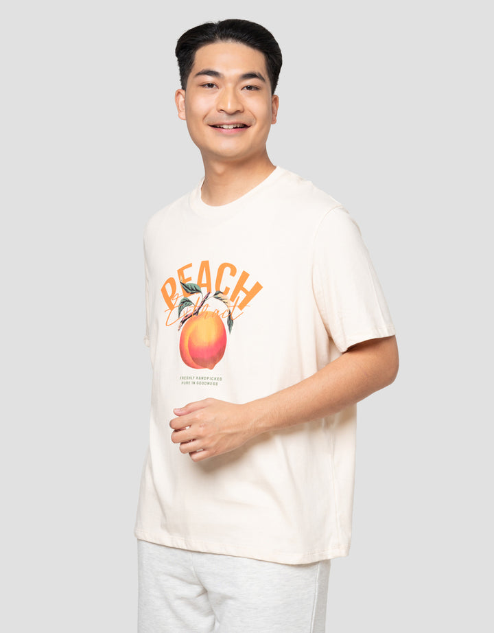 Aos Theme Popular Fruits Peach Kaos Pria