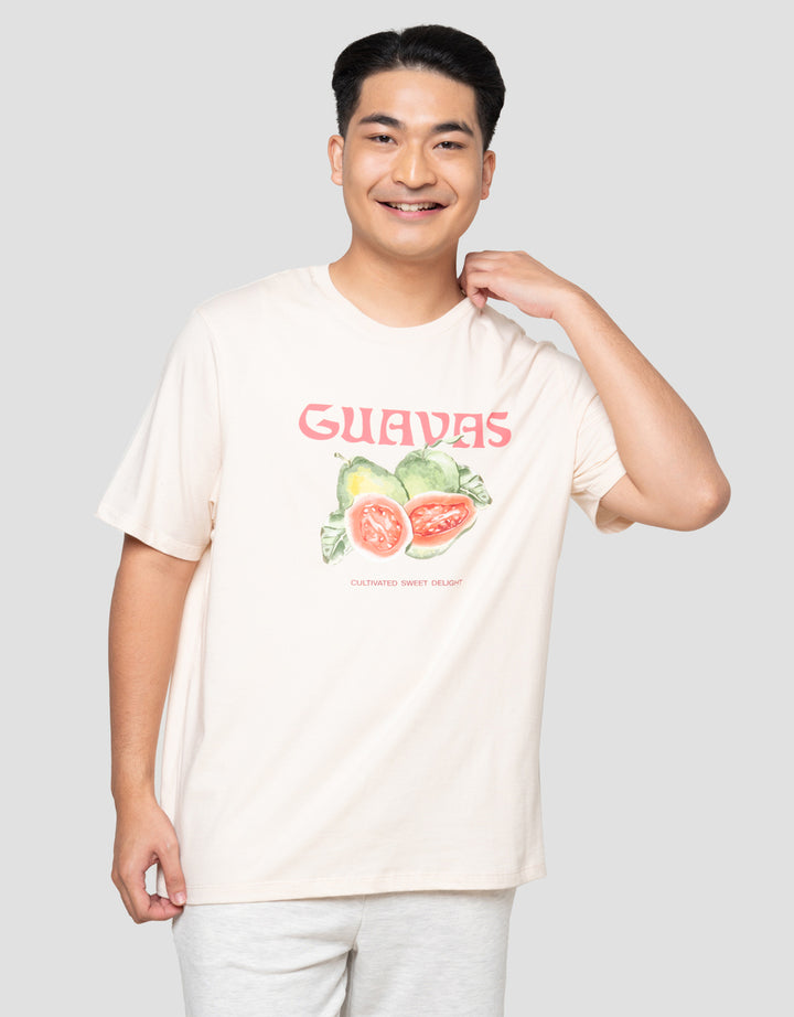 Aos Theme Popular Food And Fruits Guavas Kaos Pria