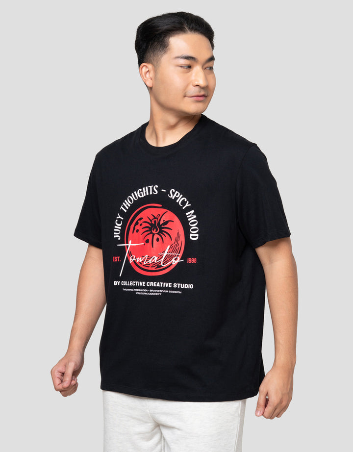 Aos Theme Popular Food And Fruits Spicy Kaos Pria